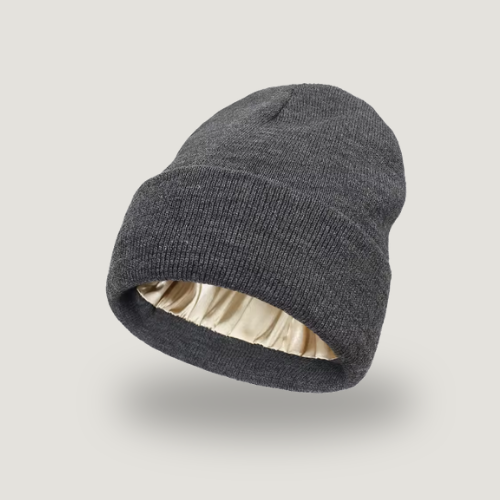 SilkesMössan – mjuk stickad mössa med silkesinsida