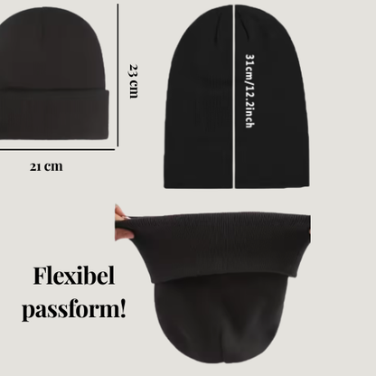 SilkesMössan – mjuk stickad mössa med silkesinsida