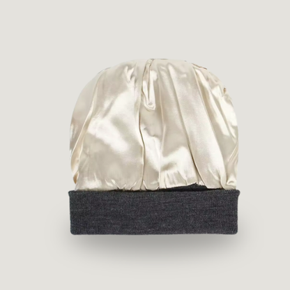 SilkesMössan – mjuk stickad mössa med silkesinsida
