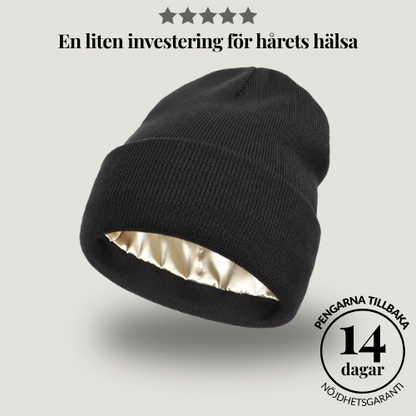 SilkesMössan – mjuk stickad mössa med silkesinsida