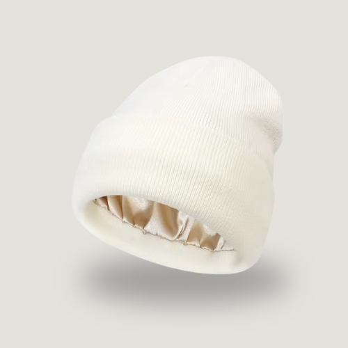 SilkesMössan – mjuk stickad mössa med silkesinsida